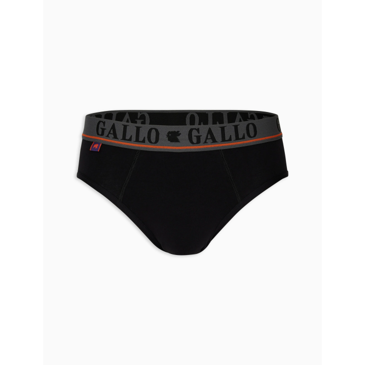 Slip da uomo basic tinta unita Gallo in morbido cotone elasticizzato ed elastico in vita brandizzato per un comfort impeccabile