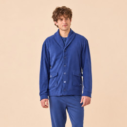Giacca Uomo Micropile Classic Noidìnotte - Blu Navy