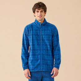 Giacca Uomo Micropile Quadri Noidìnotte - Blu